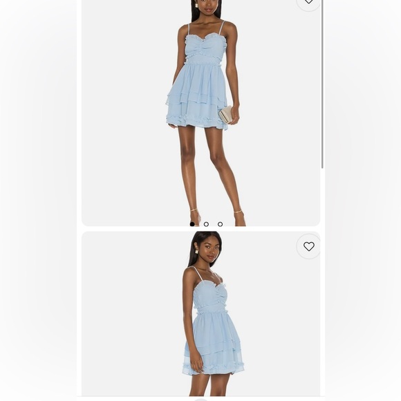 Mini Dress NBD Campbell Ruffle Tiered baby blue - Picture 2 of 5